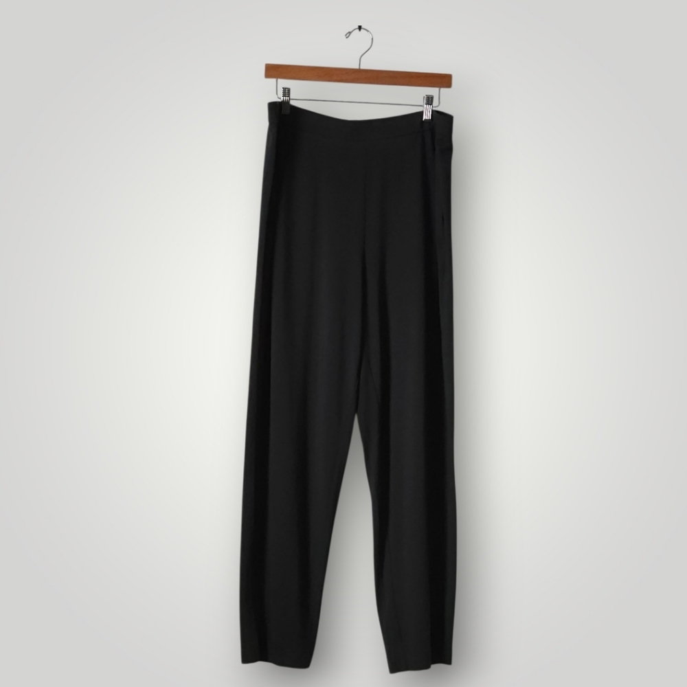 Eileen Fisher Large Gray TENCEL Lyocell Pants Sustainable Quiet Luxury‎ - Picture 3 of 9